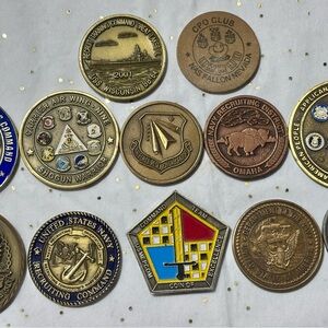 RARE collection military challenge coins, 1 NAS FALLON Nevada Chief’s Club